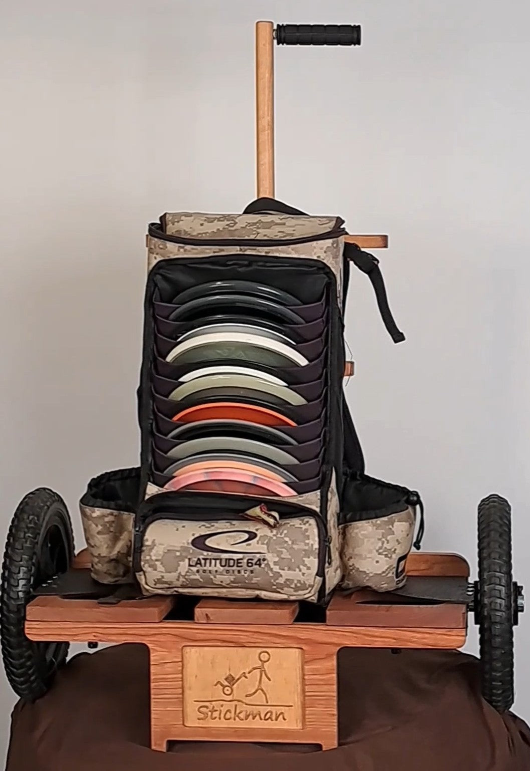 Narrow backpack on M-10 cart